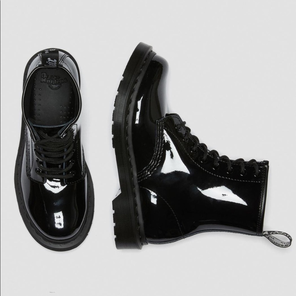 Dr. Martens 1460 Mono Black Patent Leather Combat Boots